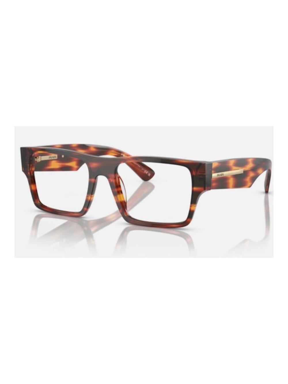 Prada PR A08V 13O-1O1 52 Red Havana Eyeglasses Optical Frame